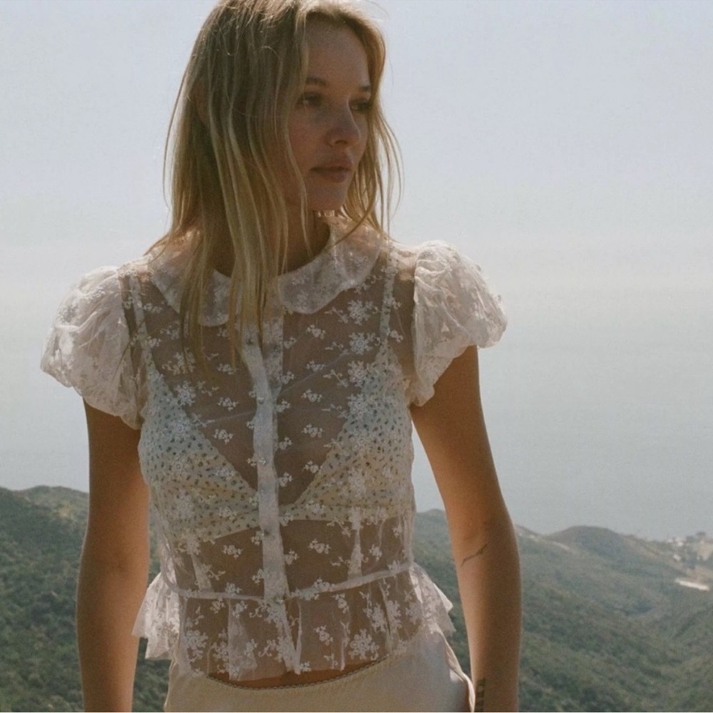 Never Worn, Sold out Dôen Regina Lace Top